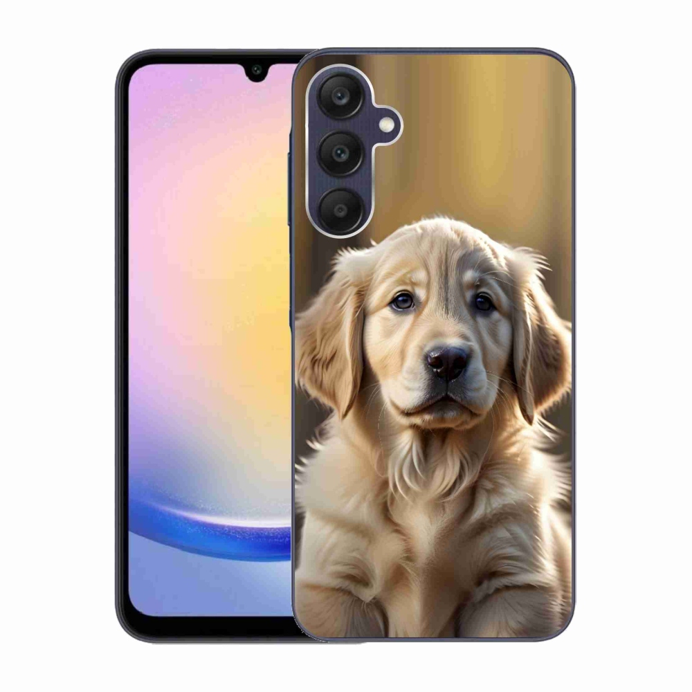 Gél borítás mmCase Samsung Galaxy A25 5G - aranyos arany retrieverhez