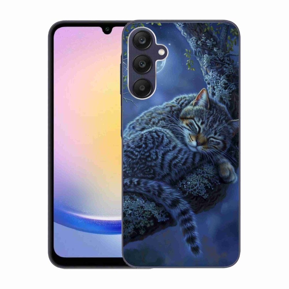 Gél borítás mmCase Samsung Galaxy A25 5G - alvó macska - Samsung Galaxy A25 5G számára