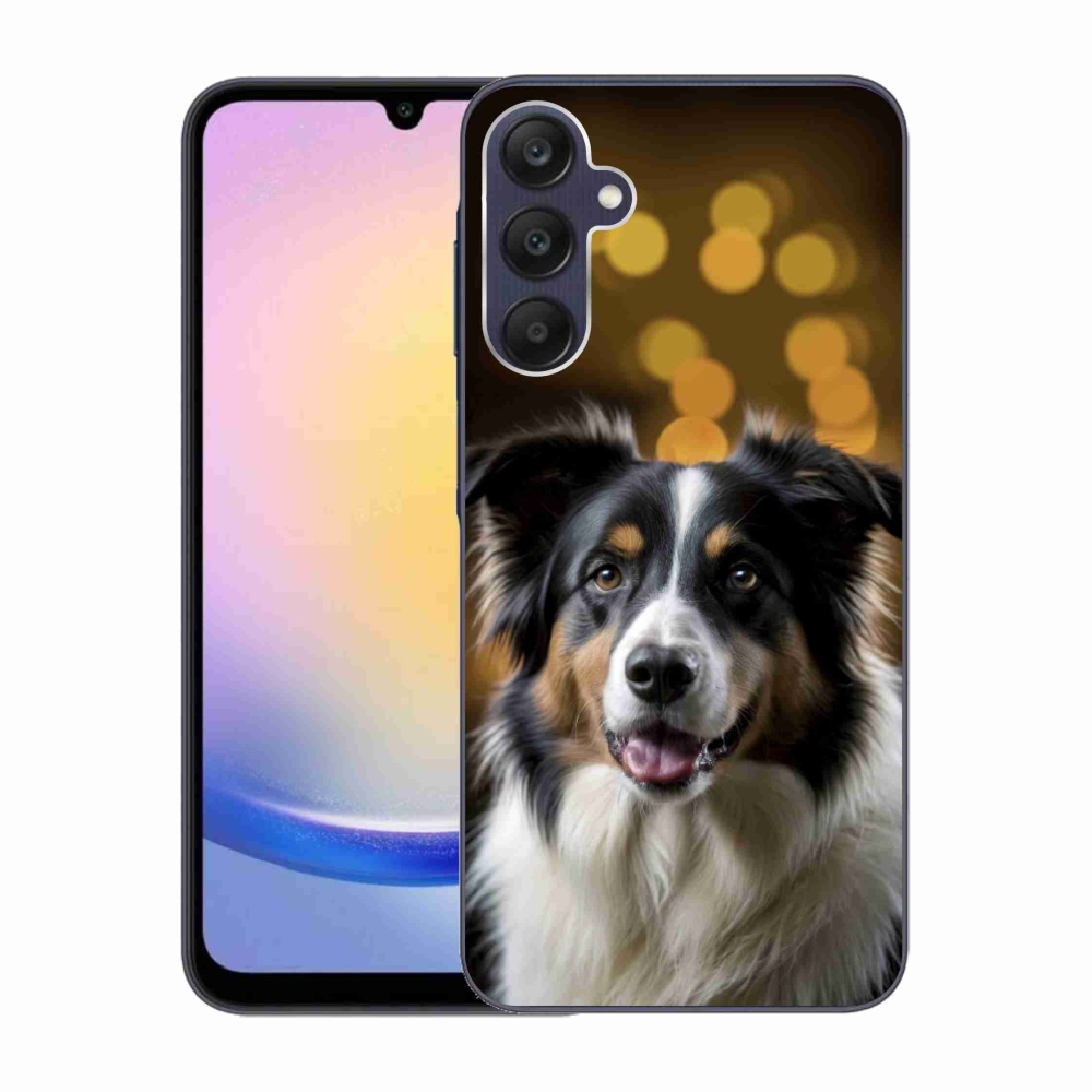 Gél borítás mmCase Samsung Galaxy A25 5G - mosolygós ausztrál juhászkutya számára