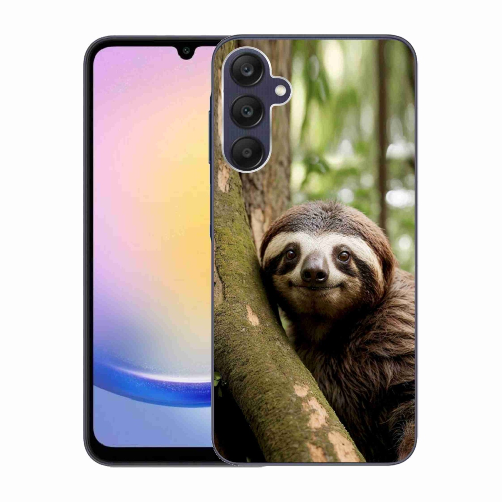 Gél borítás mmCase Samsung Galaxy A25 5G - mosolygó lajhárhoz