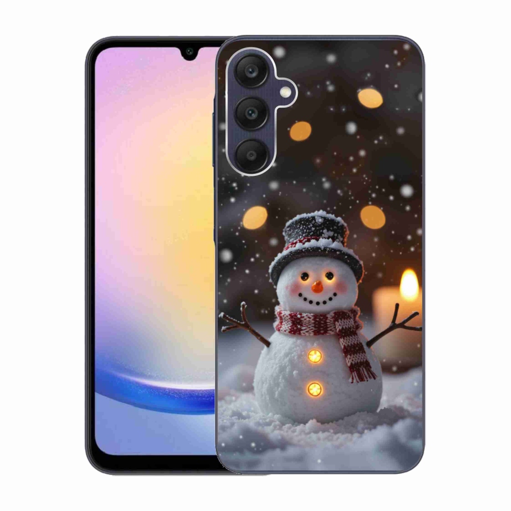 Gél védőhuzat mmCase Samsung Galaxy A25 5G - vidám hóemberhez