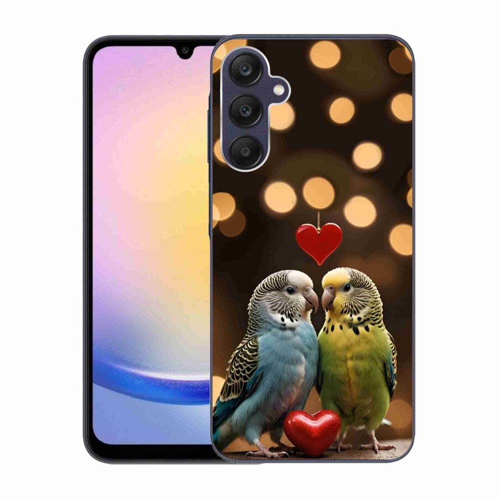 Gél borítás mmCase Samsung Galaxy A25 5G - szerelmes papagájok
