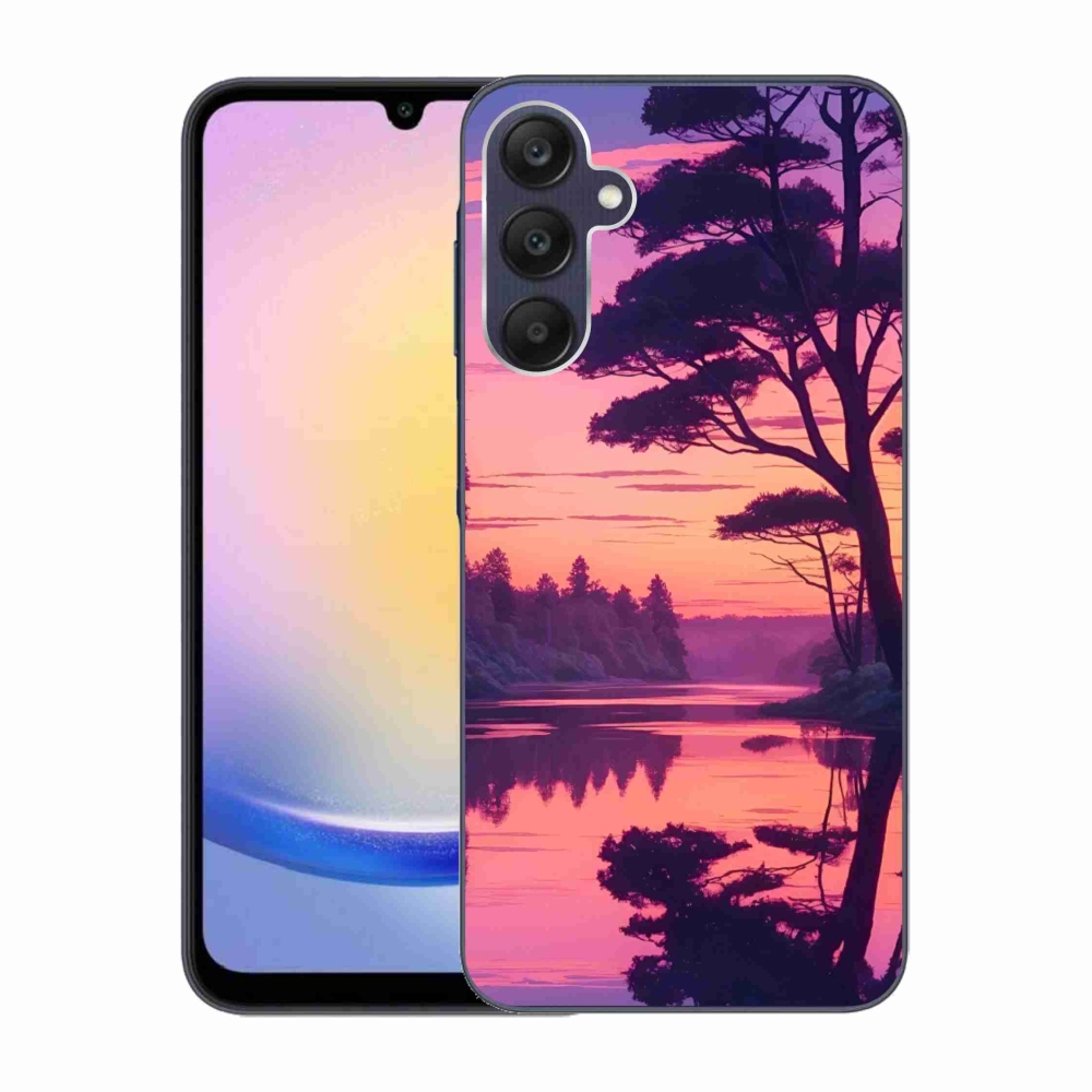 Gél borítás mmCase Samsung Galaxy A25 5G - naplemente a tó felett