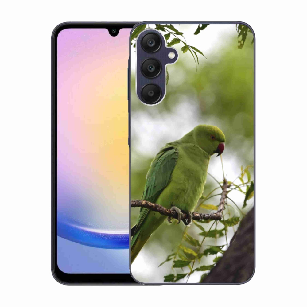 Zselés borítás mmCase Samsung Galaxy A25 5G - zöld papagájhoz