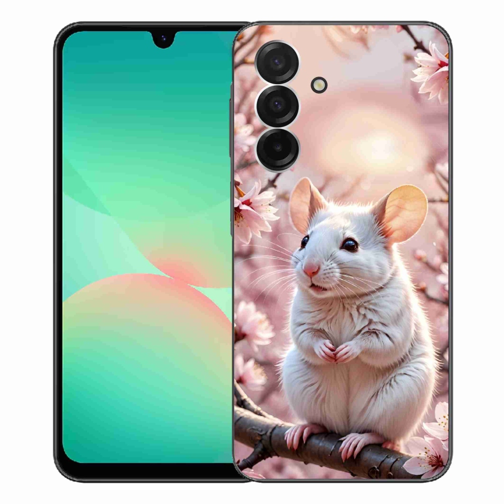 Gél védőhuzat mmCase Samsung Galaxy A26 5G - fehér egér az ágon