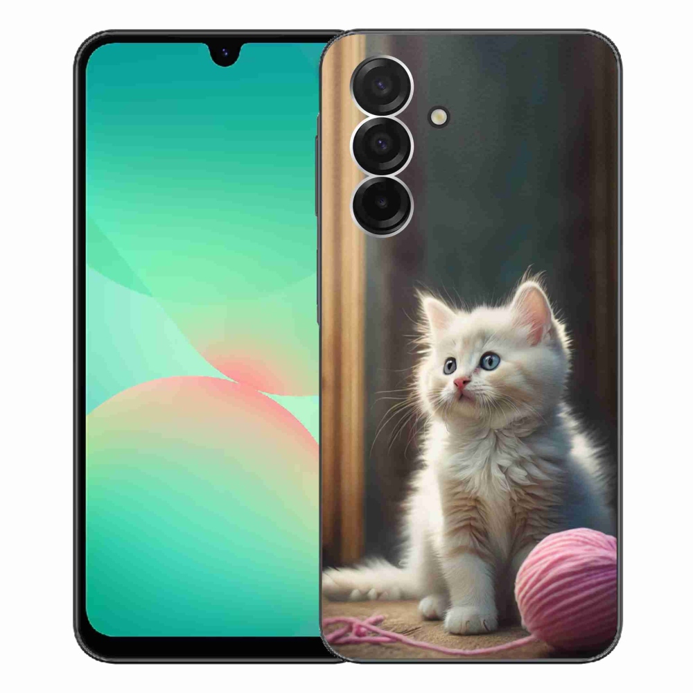 Gél védőhuzat mmCase Samsung Galaxy A26 5G - fehér cica 2