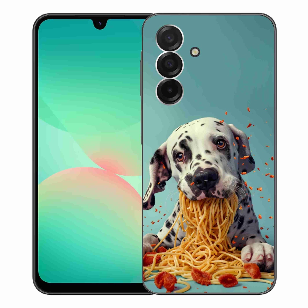 Gél borító mmCase Samsung Galaxy A26 5G - Dalmát és spagetti - Samsung Galaxy A26 5G számára