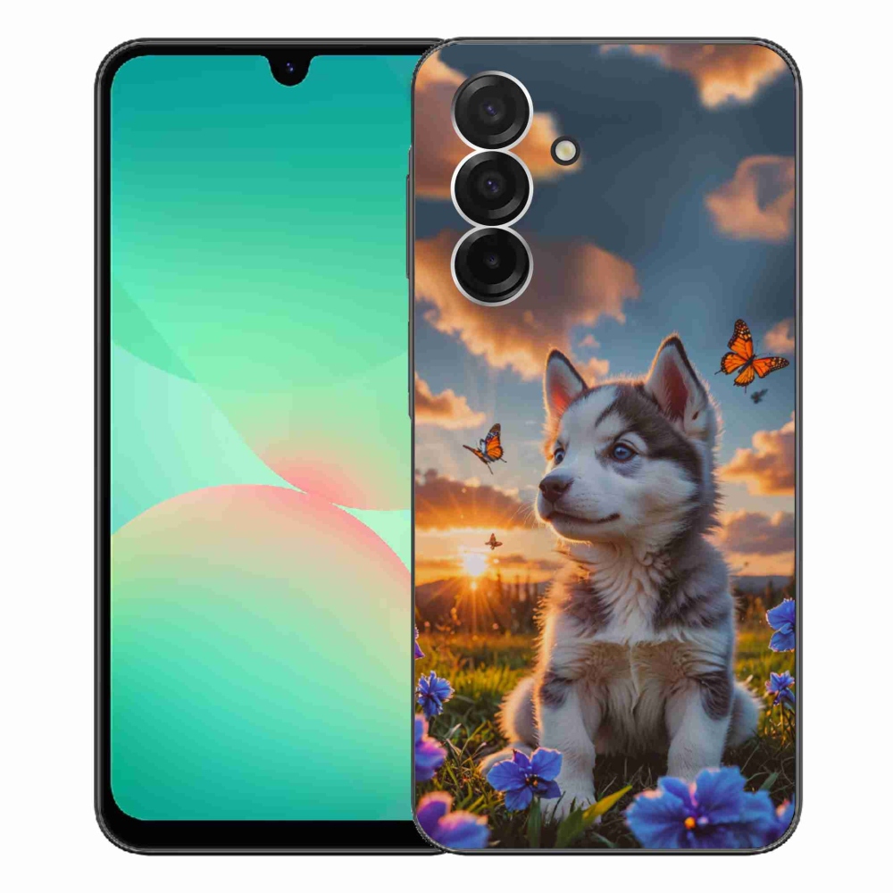 Gél borítás mmCase Samsung Galaxy A26 5G - husky a naplementében