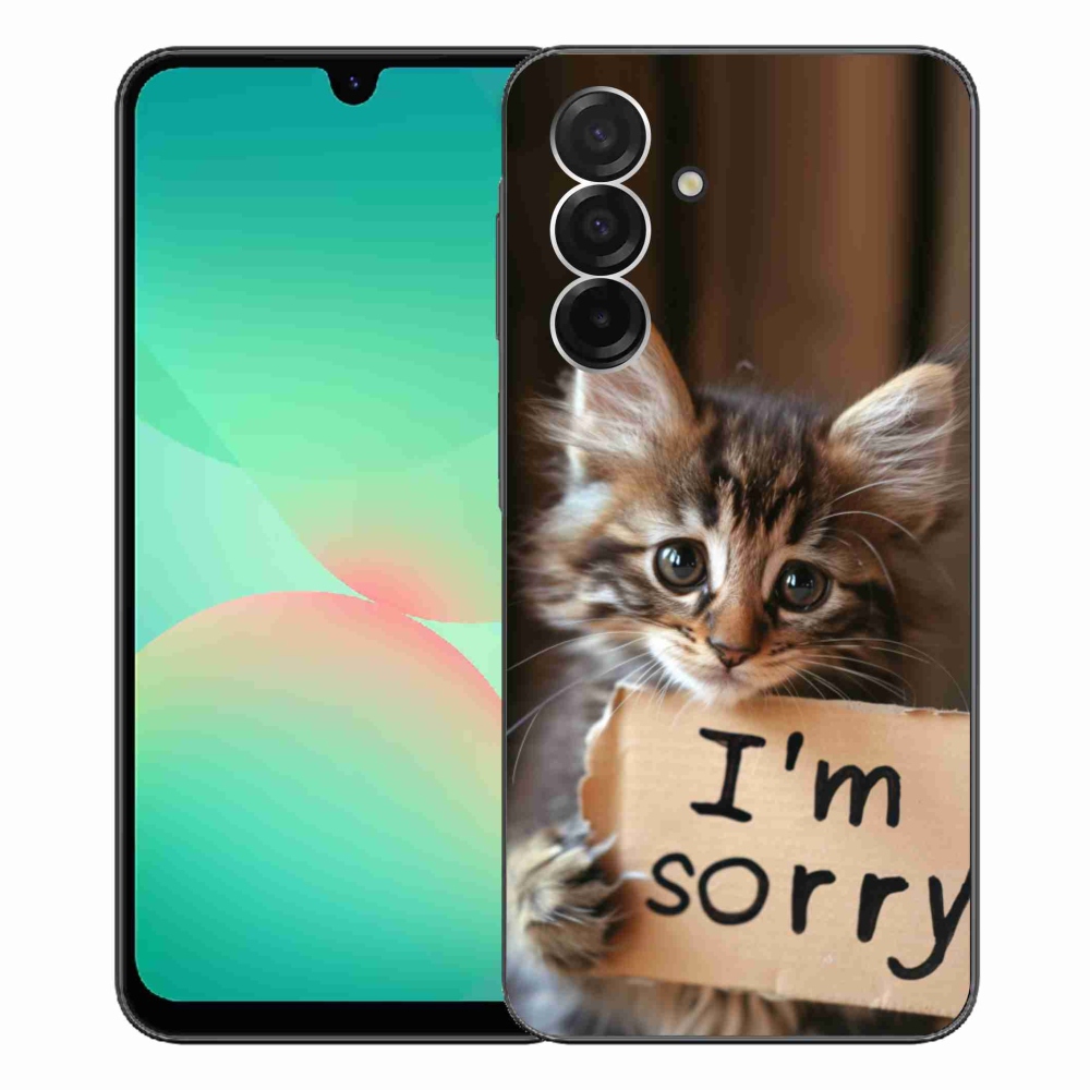 Gél borítás mmCase Samsung Galaxy A26 5G - macska bocsánatkérés