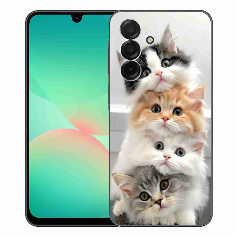 Zselés borítás mmCase Samsung Galaxy A26 5G - macska csokorhoz