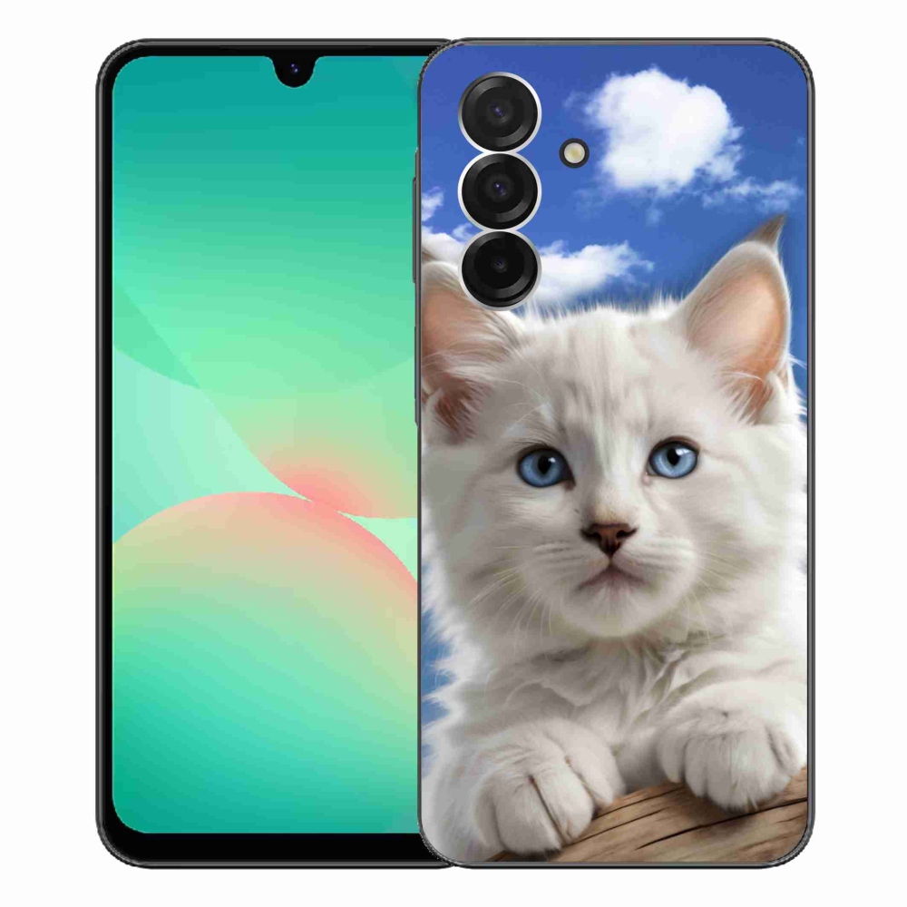 Gél borítás mmCase Samsung Galaxy A26 5G - cica és felhők