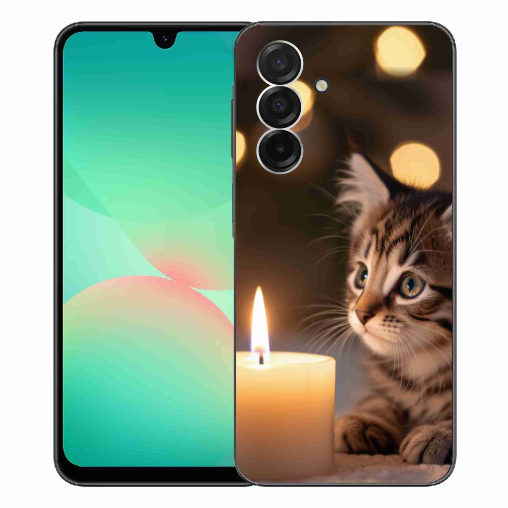 Zselés borító mmCase Samsung Galaxy A26 5G - cica és gyertya