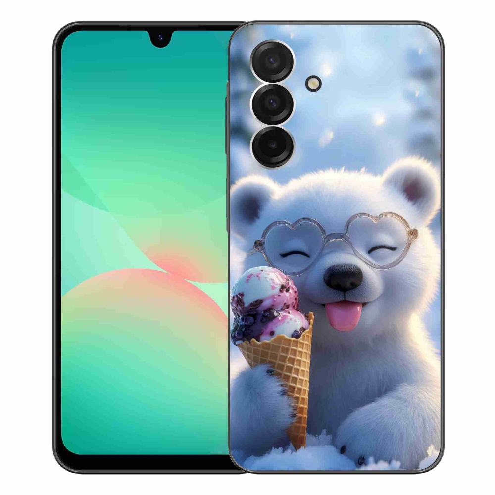 Gél borítás mmCase Samsung Galaxy A26 5G - mackó fagylalttal - Samsung Galaxy A26 5G számára