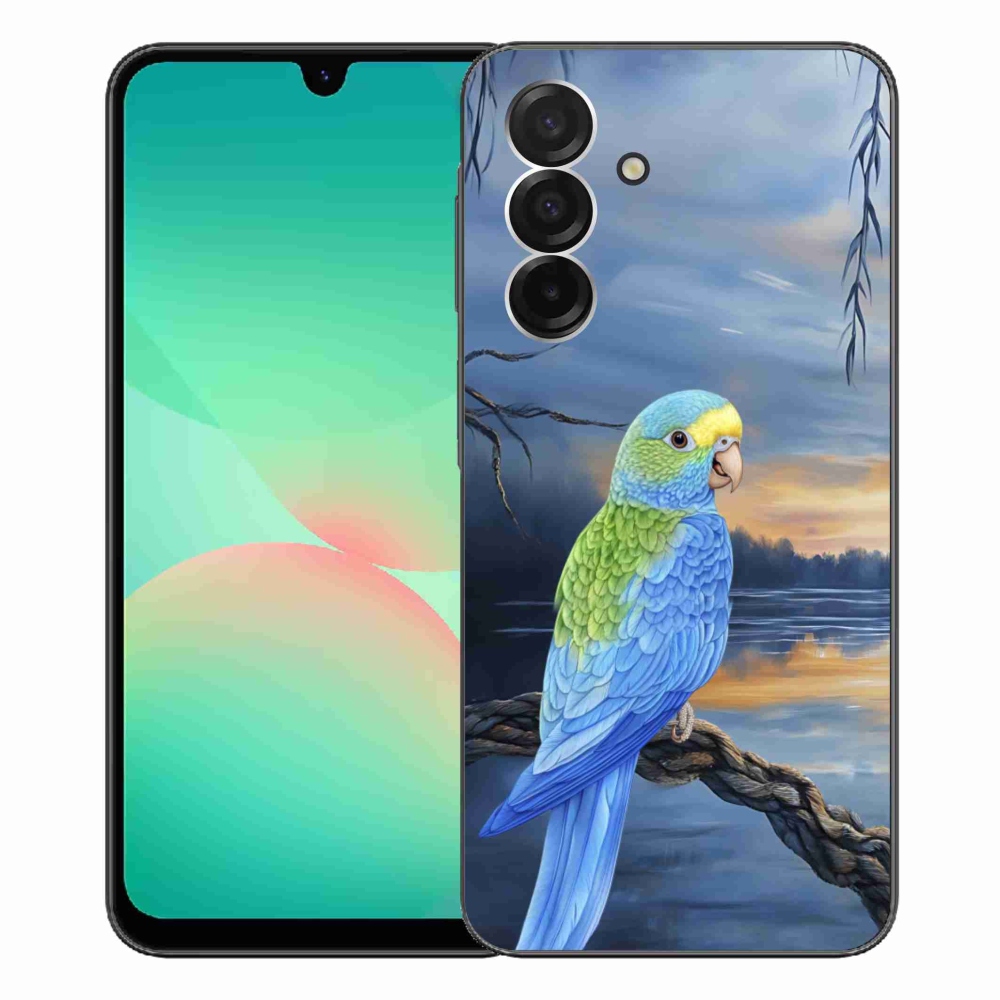 Zselés borítás mmCase Samsung Galaxy A26 5G - kék papagájhoz