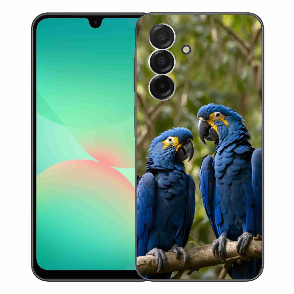 Zselés borítás mmCase Samsung Galaxy A26 5G - papagáj duó számára