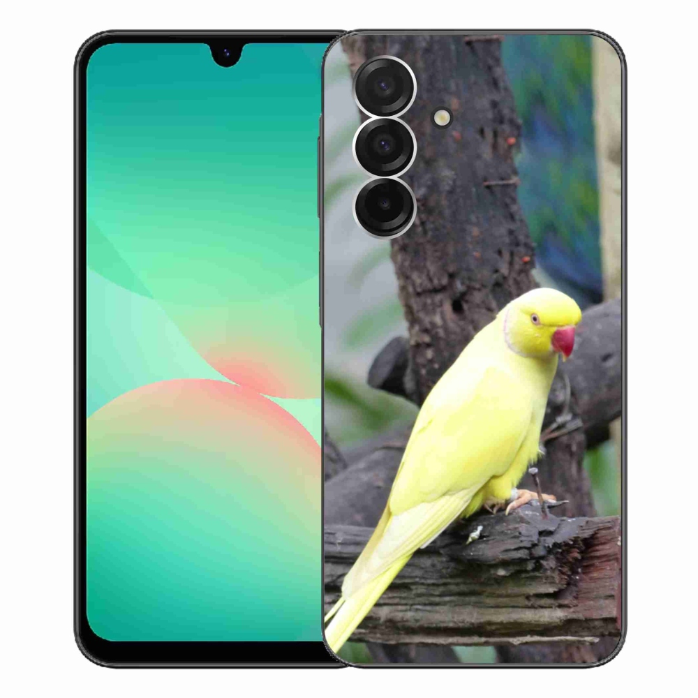 Zselés borítás mmCase Samsung Galaxy A26 5G - papagáj alexander sárga