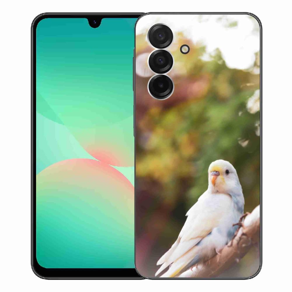 Zselés borítás mmCase Samsung Galaxy A26 5G - papagáj andulka fehér