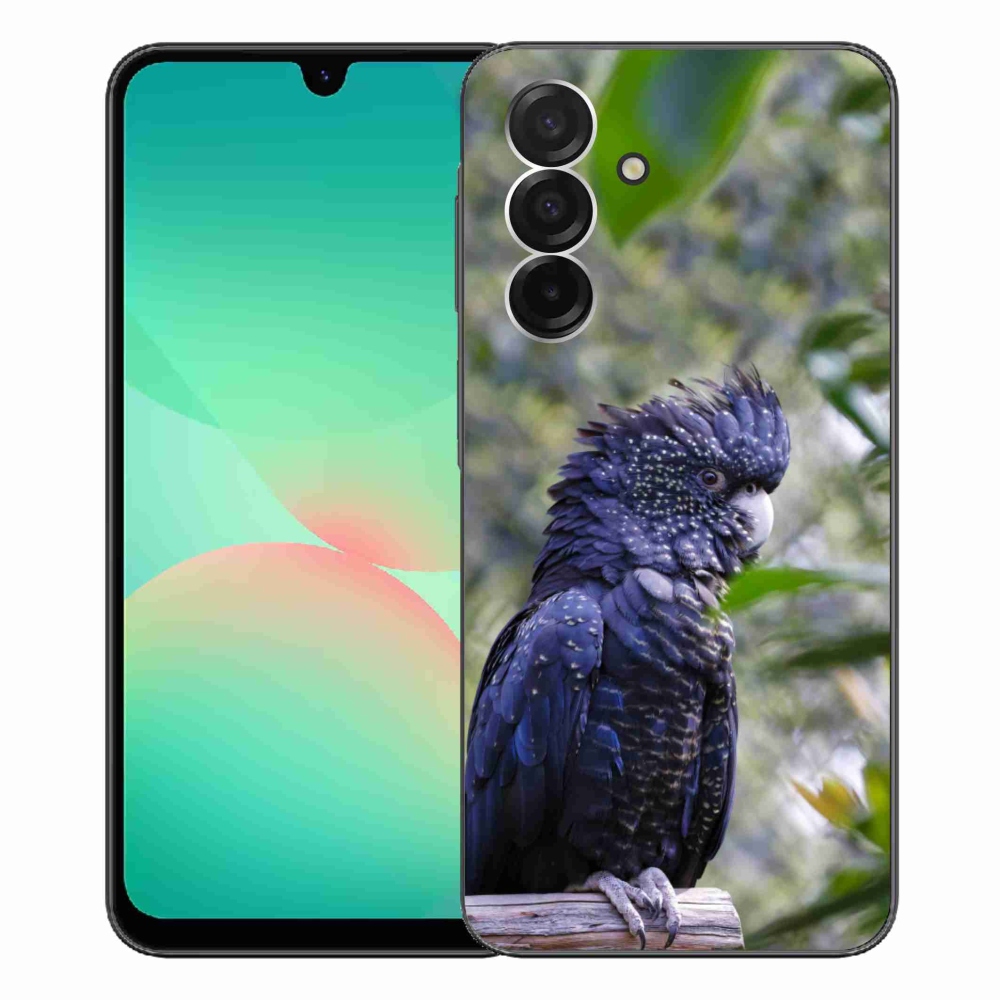 Zselés borítás mmCase Samsung Galaxy A26 5G - papagáj kakadu fekete