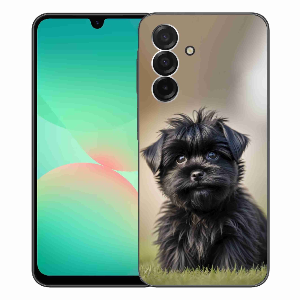 Gél borítás mmCase Samsung Galaxy A26 5G - aranyos fekete kutya