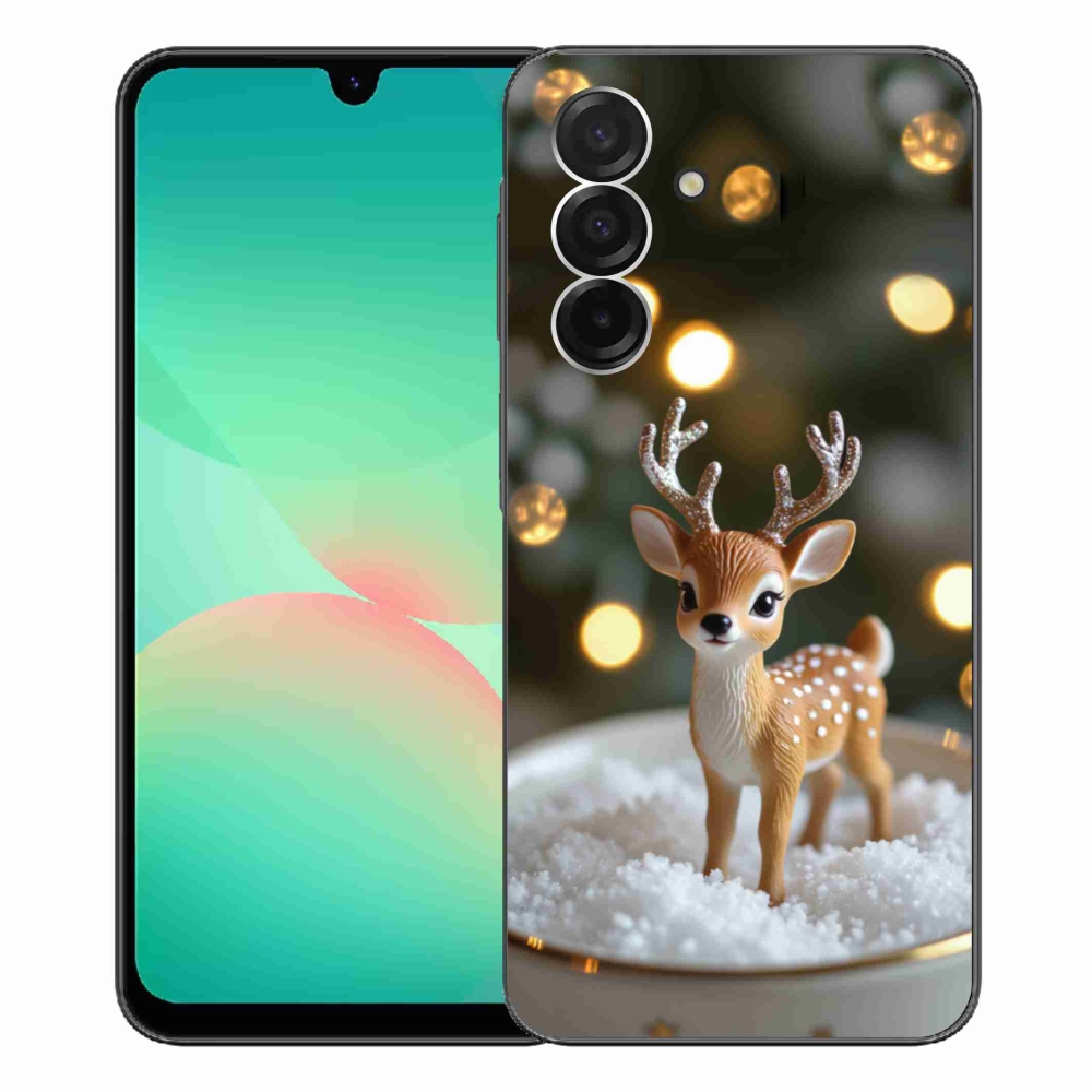 Gél borítás mmCase Samsung Galaxy A26 5G - aranyos karácsonyi szarvasok
