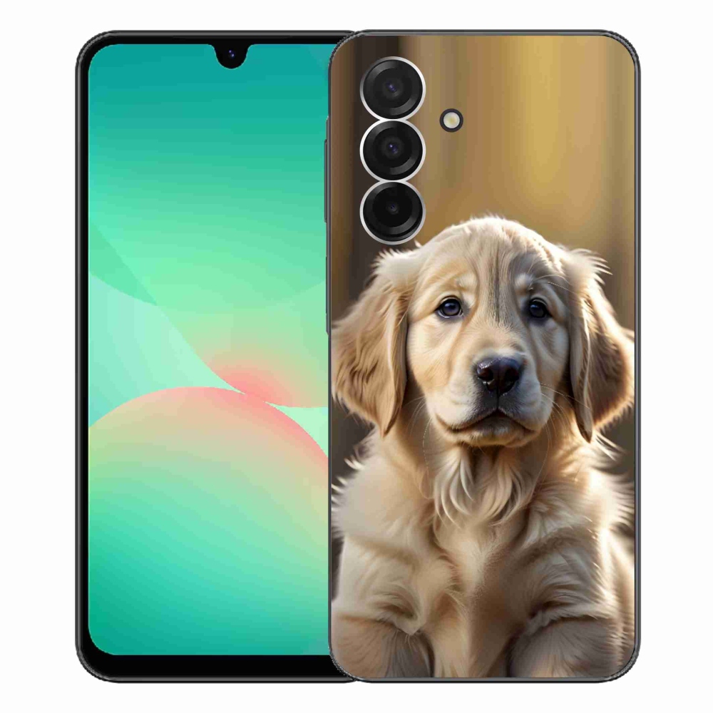 Gél borítás mmCase Samsung Galaxy A26 5G - aranyos arany retrieverhez