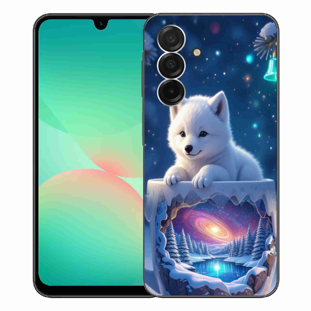 Gél borítás mmCase Samsung Galaxy A26 5G - Karácsonyi kölyökkutyákhoz