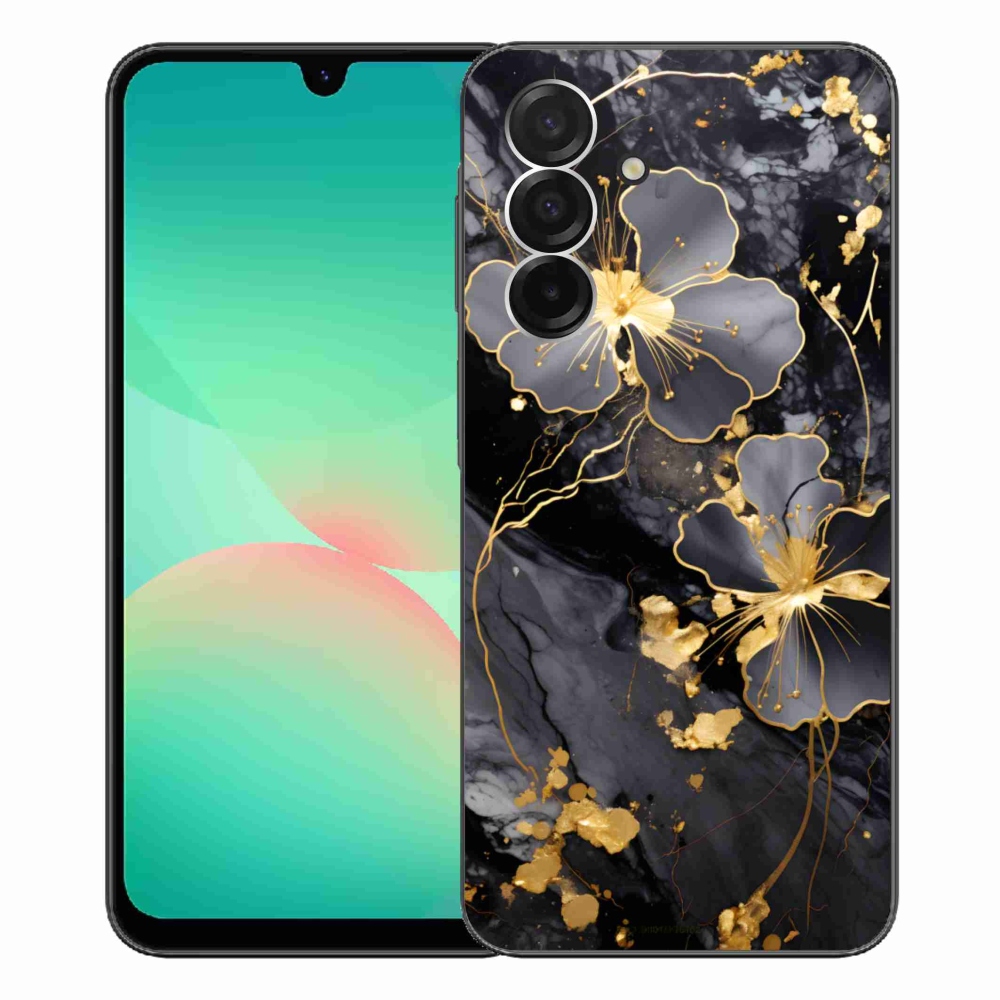 Gél borítás mmCase Samsung Galaxy A26 5G - arany virágok