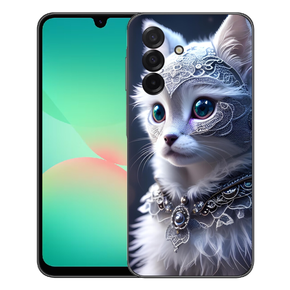 mmCase gél tok a Samsung Galaxy A27 5G-hez – fehér macska