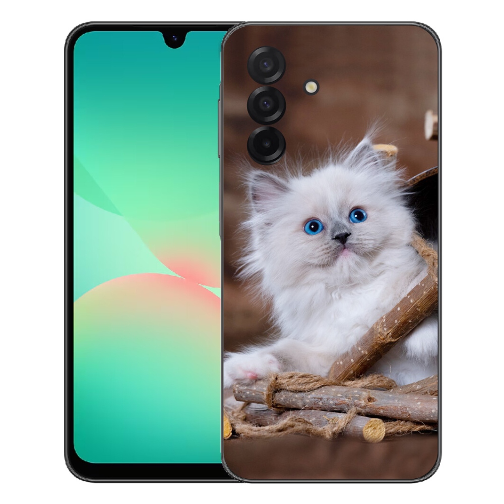 Gél védőhuzat mmCase Samsung Galaxy A27 5G - fehér cica