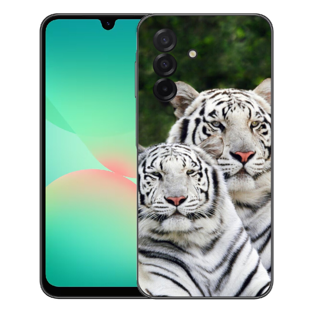 Zselés borítás mmCase Samsung Galaxy A27 5G - fehér tigrisek