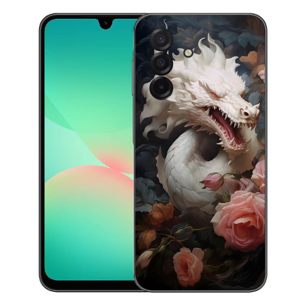 mmCase gél tok a Samsung Galaxy A27 5G-hez – fehér sárkány