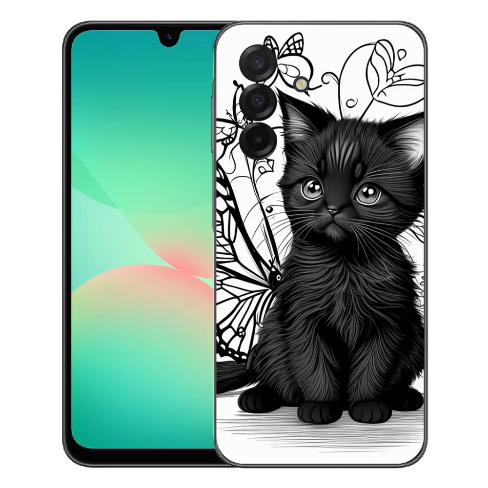 mmCase gél tok a Samsung Galaxy A27 5G-hez – fekete cica