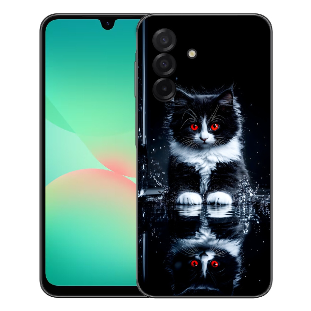 mmCase gél tok a Samsung Galaxy A27 5G-hez – fekete-fehér cica