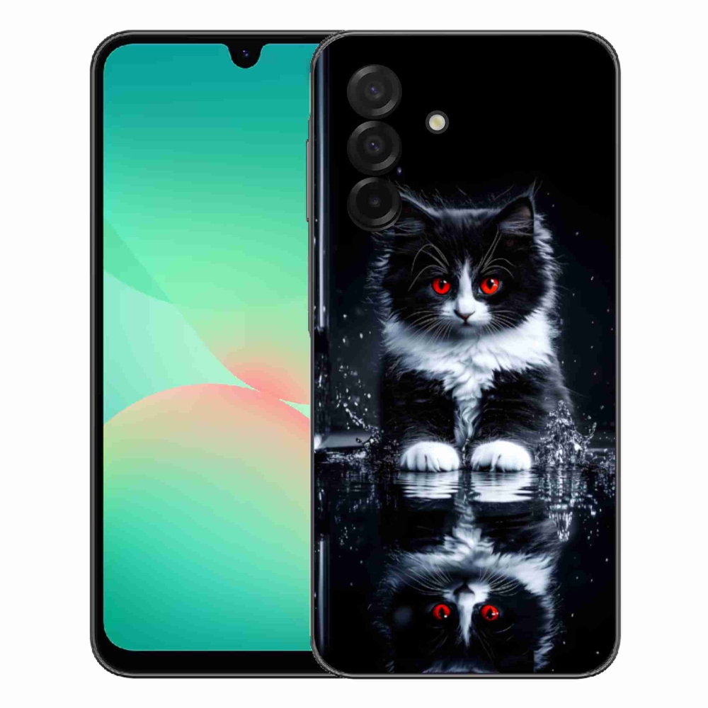 mmCase gél tok a Samsung Galaxy A27 5G-hez – fekete-fehér cica