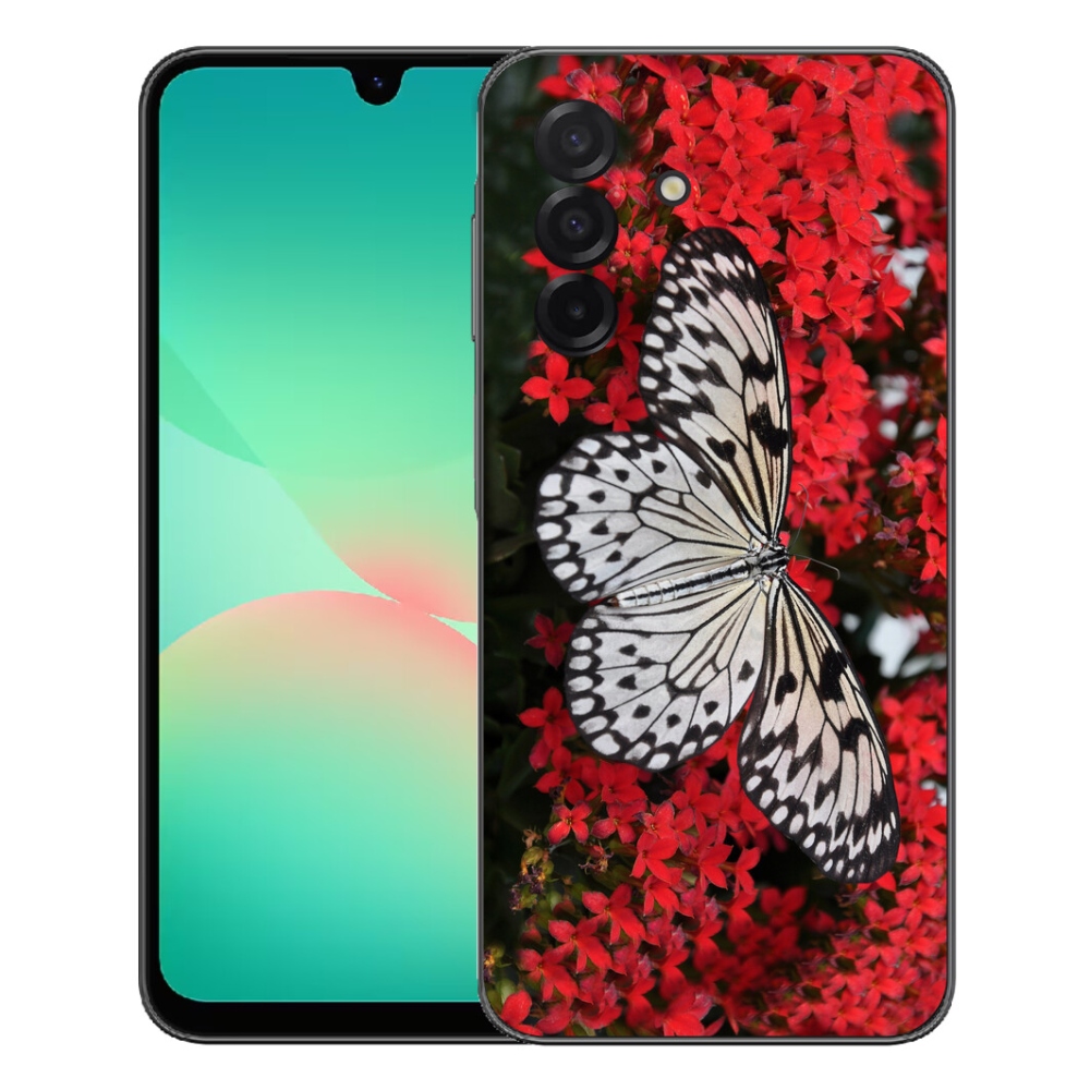 Zselés borítás mmCase Samsung Galaxy A27 5G - fekete-fehér pillangó 1