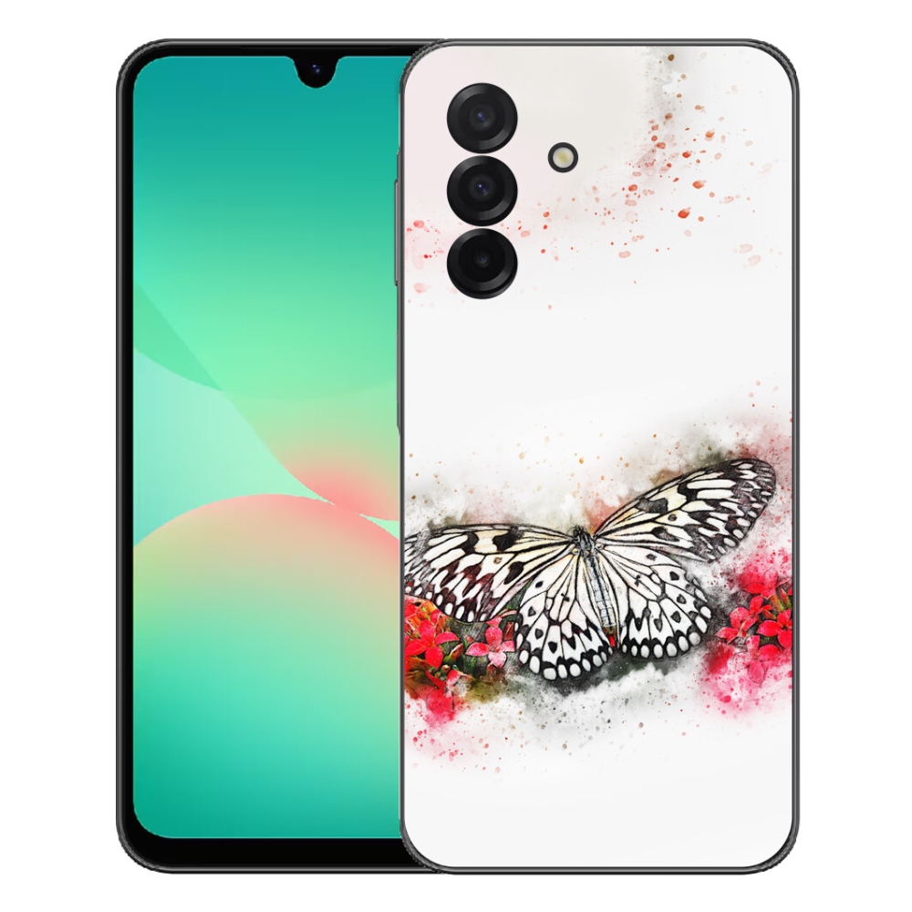 Zselés borítás mmCase Samsung Galaxy A27 5G - fekete-fehér pillangóhoz