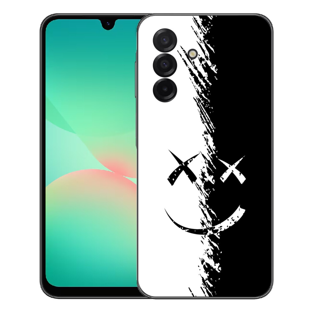 mmCase gél tok a Samsung Galaxy A27 5G-hez – fekete-fehér mosolygós arc
