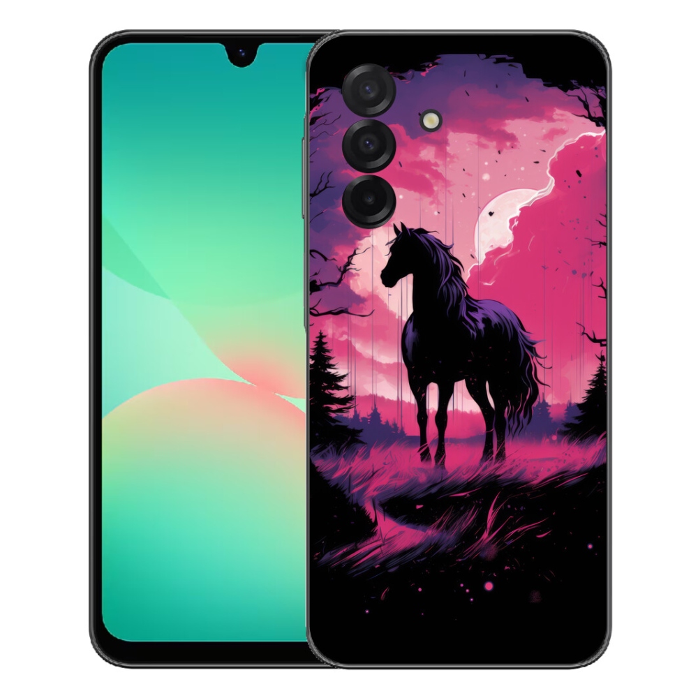 mmCase gél tok a Samsung Galaxy A27 5G-hez – fekete rajzolt ló 1