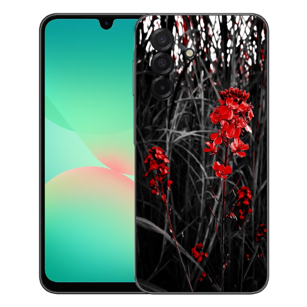 Gél borítás mmCase Samsung Galaxy A27 5G - piros növényhez
