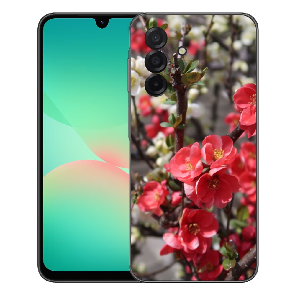 mmCase gél tok a Samsung Galaxy A27 5G-hez – piros virágok