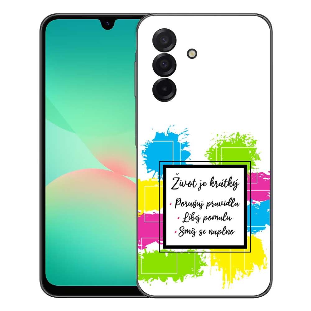 mmCase gél tok a Samsung Galaxy A27 5G-hez – idézet 5 fehér háttérrel