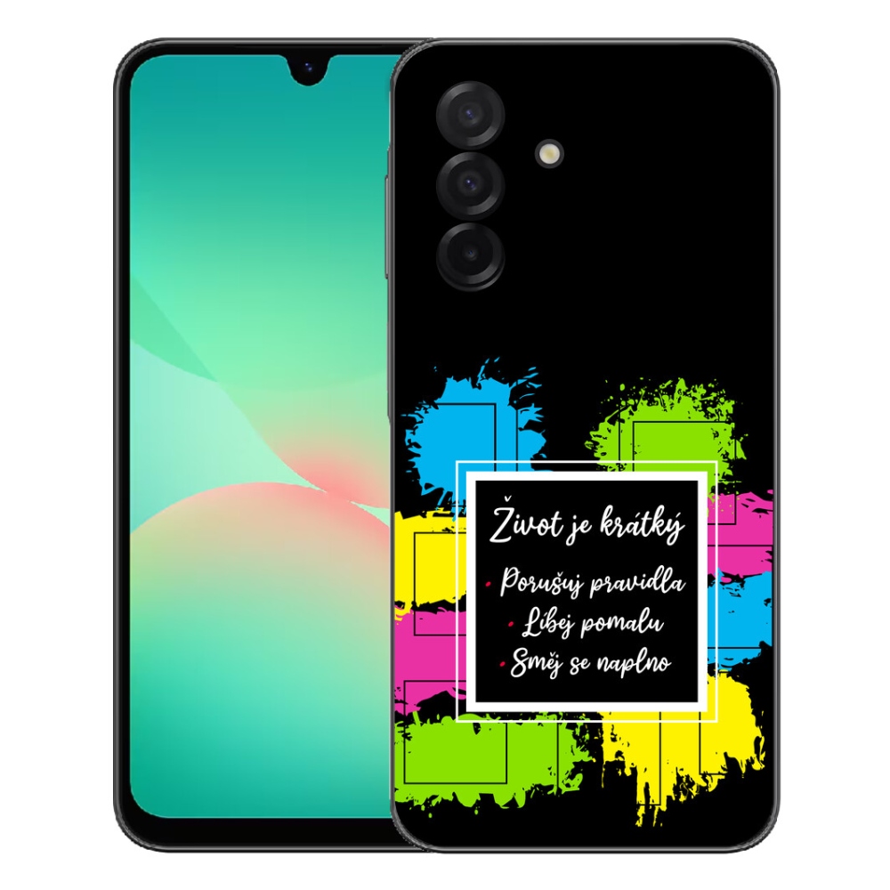 mmCase gél tok a Samsung Galaxy A27 5G-hez – idézet 5, fekete háttérrel