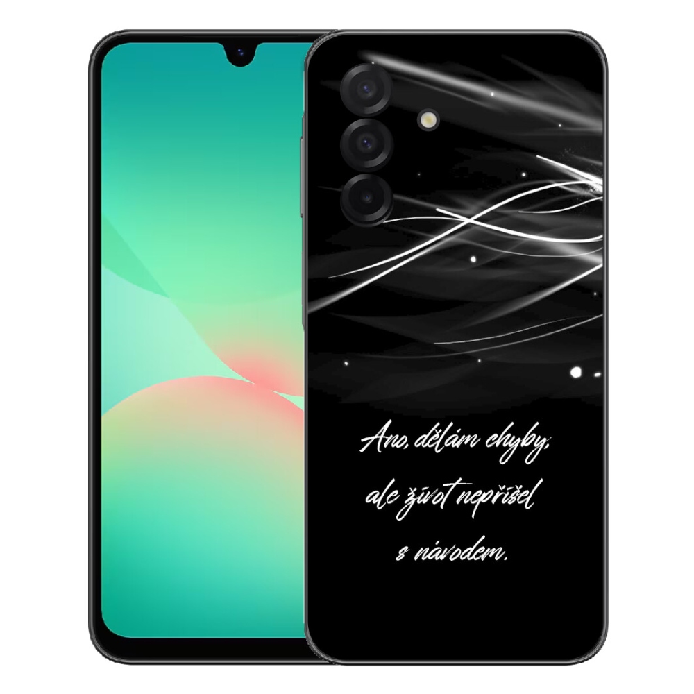 mmCase gél tok a Samsung Galaxy A27 5G-hez – idézet fekete háttérrel