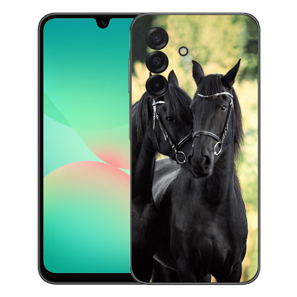 Zselés borítás mmCase Samsung Galaxy A27 5G - két fekete ló