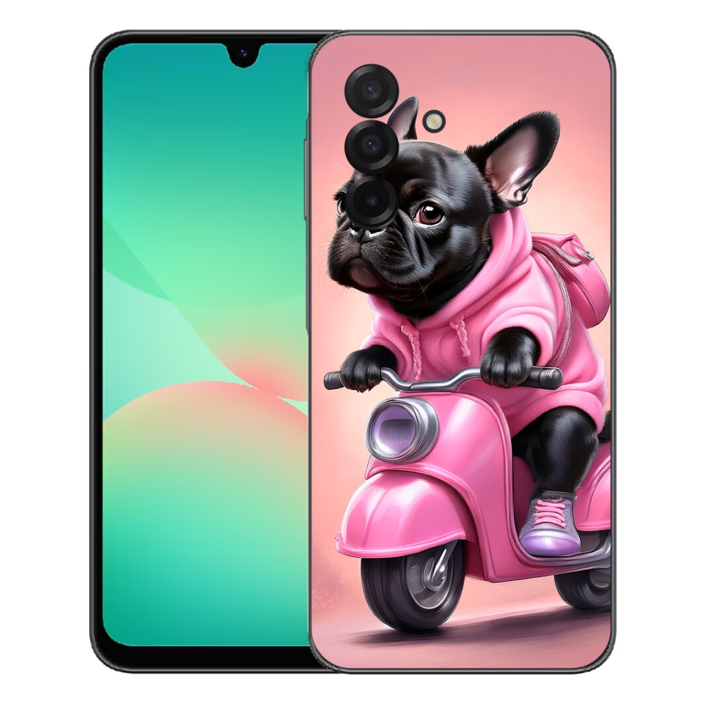 mmCase gél tok a Samsung Galaxy A27 5G-hez – francia buldog robogón