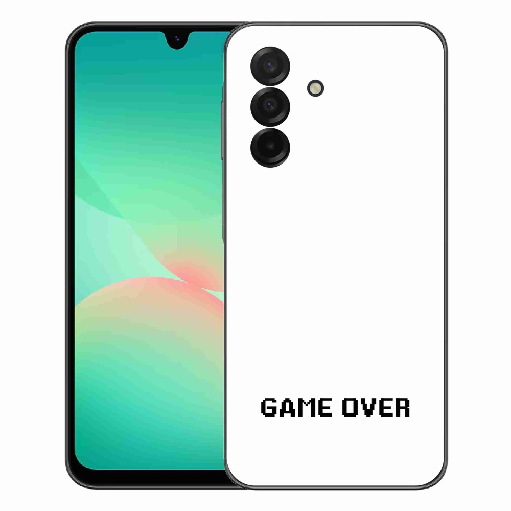 mmCase gél tok a Samsung Galaxy A27 5G-hez – „Game Over” fehér háttérrel