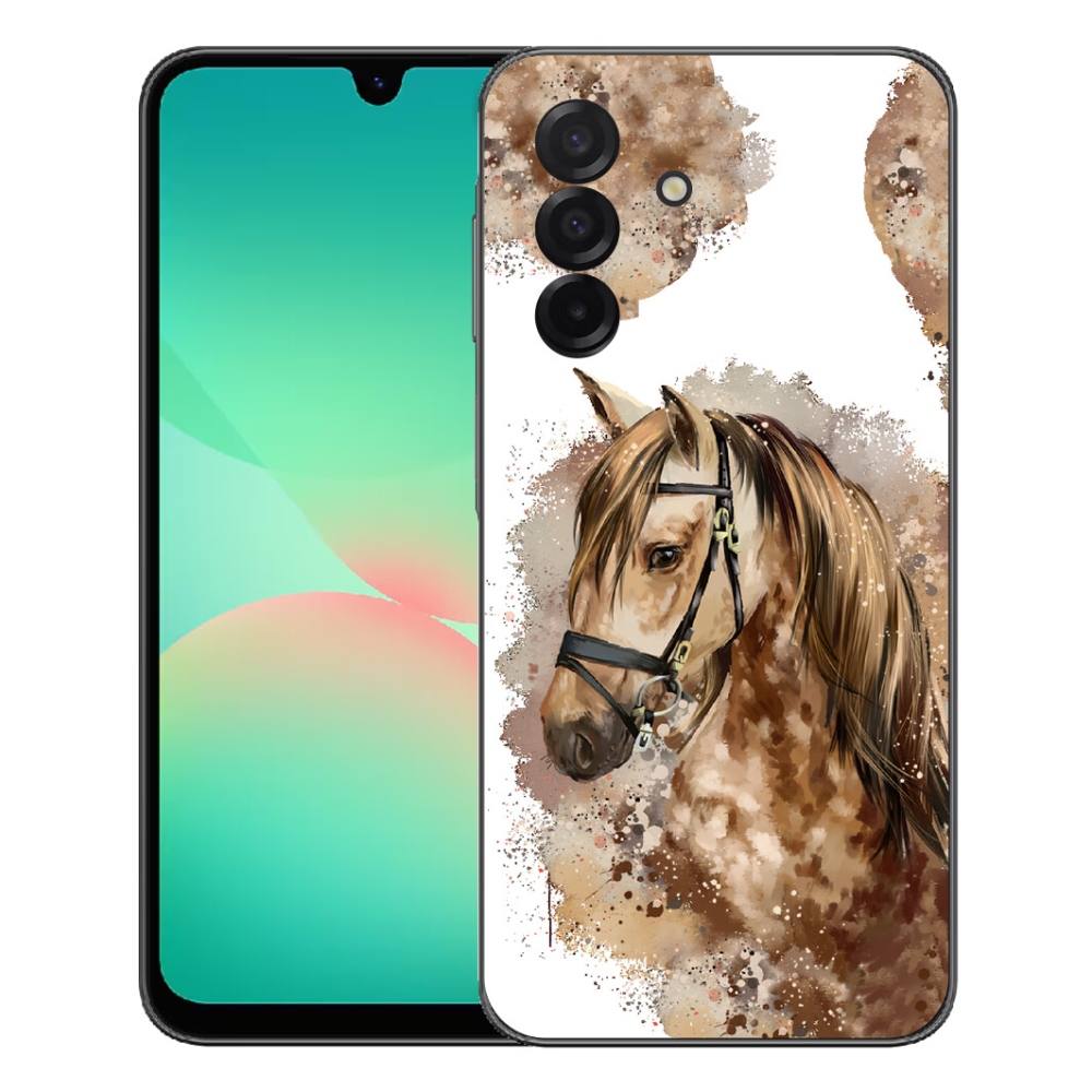 Zselés borítás mmCase Samsung Galaxy A27 5G - barna rajzfilm lóhoz
