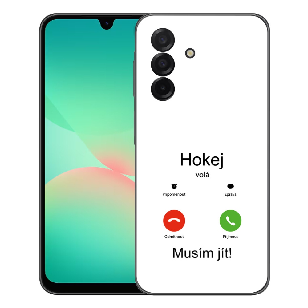 mmCase gél tok a Samsung Galaxy A27 5G-hez – „Hockey Calls” fehér háttérrel