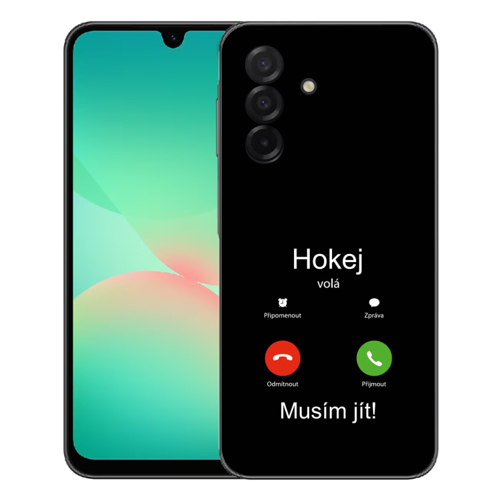 mmCase gél tok a Samsung Galaxy A27 5G-hez – „Hockey Calls” fekete háttérrel