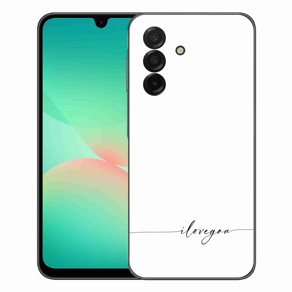 mmCase gélhuzat a Samsung Galaxy A27 5G-hez – „I love you” fehér háttérrel